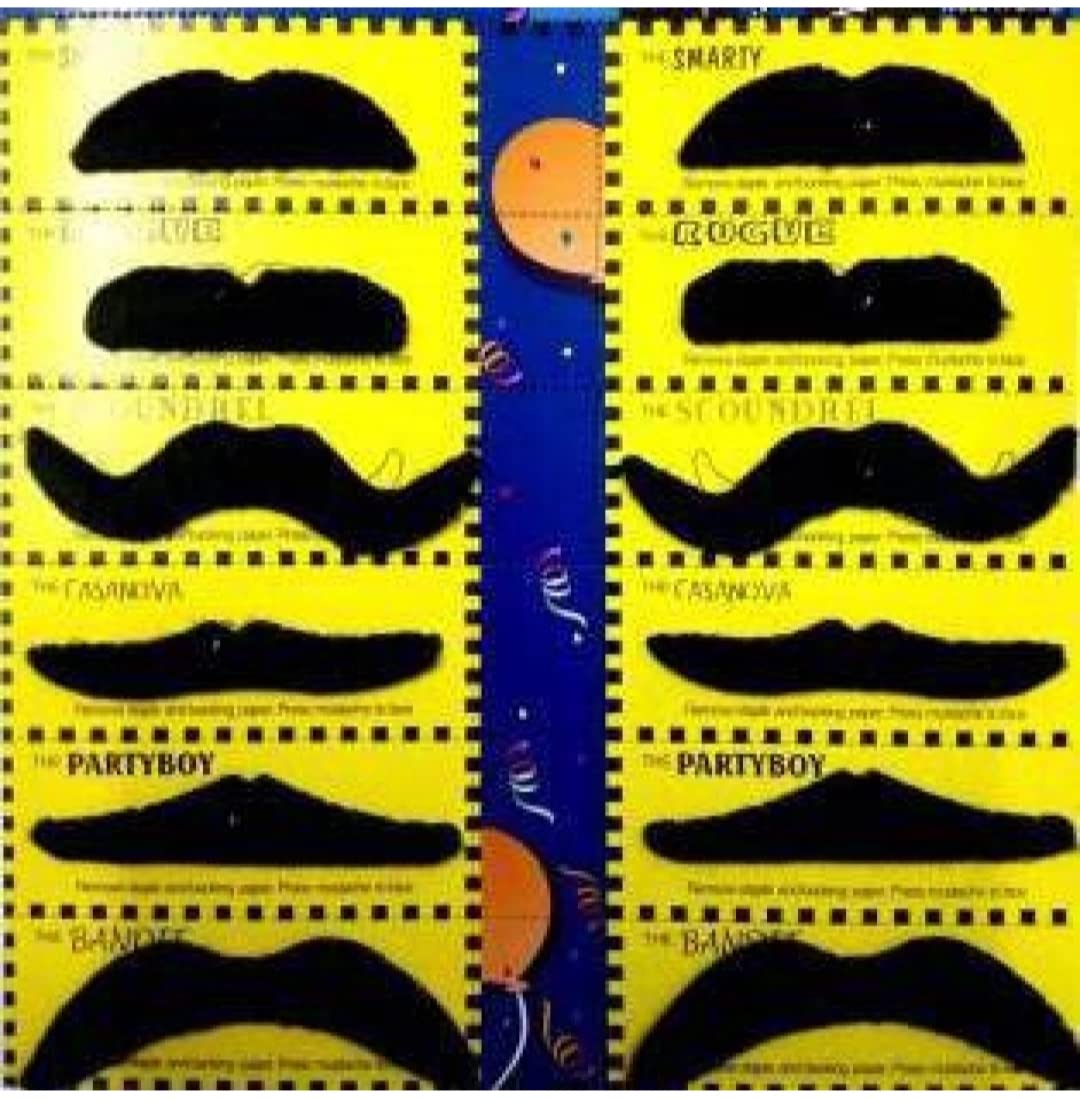 R.S Assorted self adhesive fake moustache beard for kids black ( 6 pcs) (B0BR7PBQGM) Amazon Price History, Amazon Price Tracker