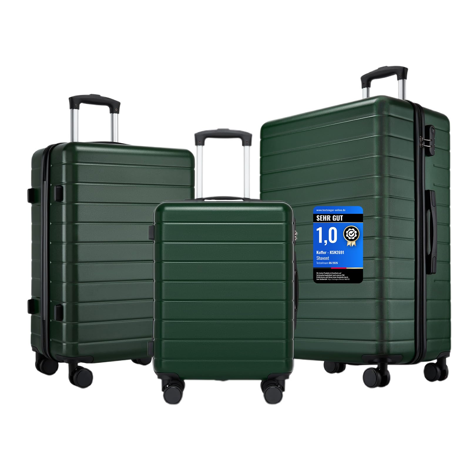 Shavont Handgepäck Koffer 55x40x20cm, Leichter ABS+PC Reisekoffer für Flugzeug, Ryanair Trolley mit 4 Rollen, Hartschalenkoffer für Eurowings, Kabinenkoffer für EasyJet und Business Reisen