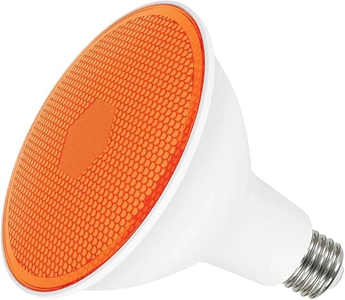 Miniatura 3 de Satco S29483 - Bombilla LED Par38 de 11,5 W, 120 voltios, ámbar, ángulo de haz de 90 grados, base media E26, regulable (6 bombillas LED)
