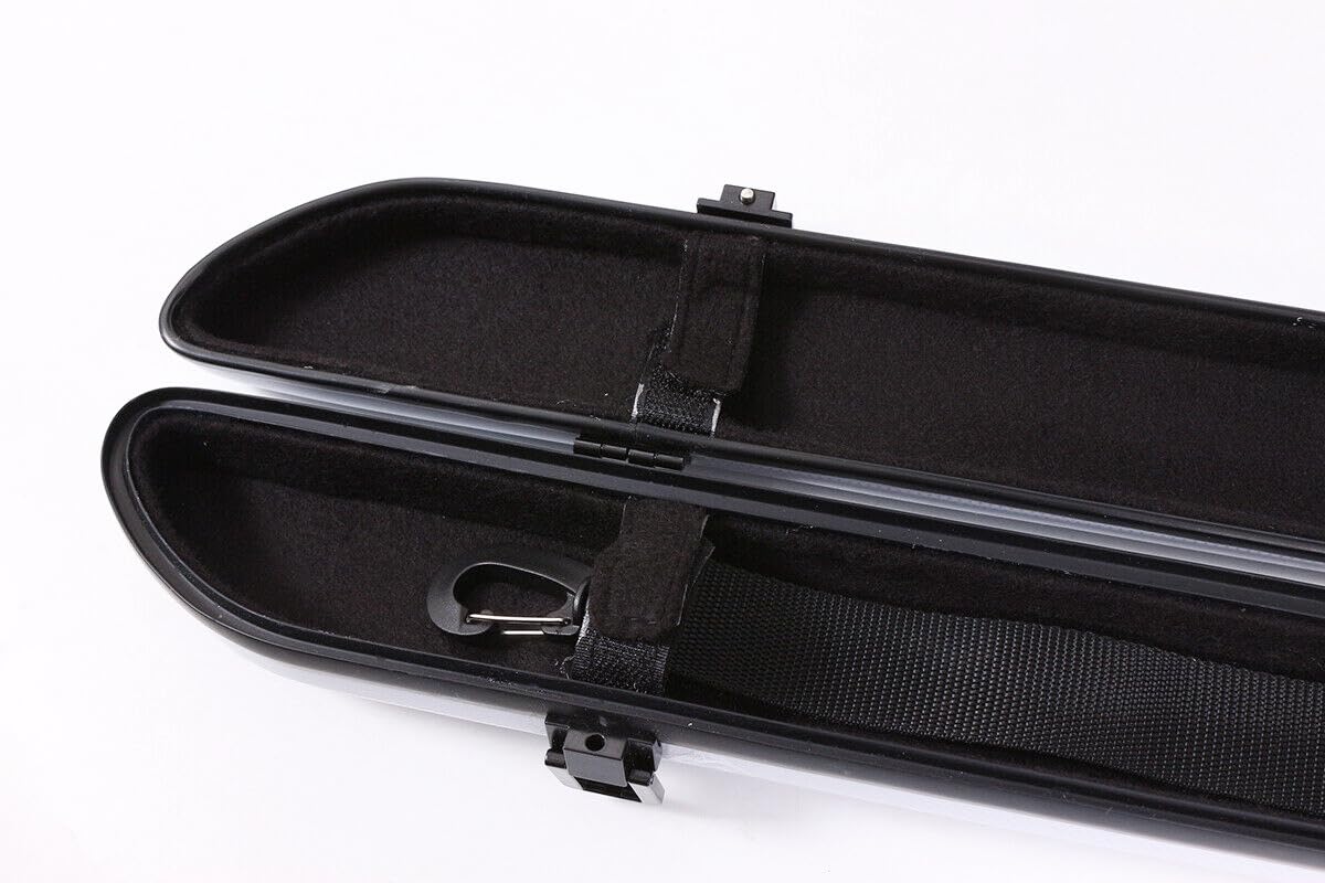 Custodia rigida in fibra di carbonio per violino, viola, violoncello, archetto leggero, 2 pezzi, bella protezione (bianco)