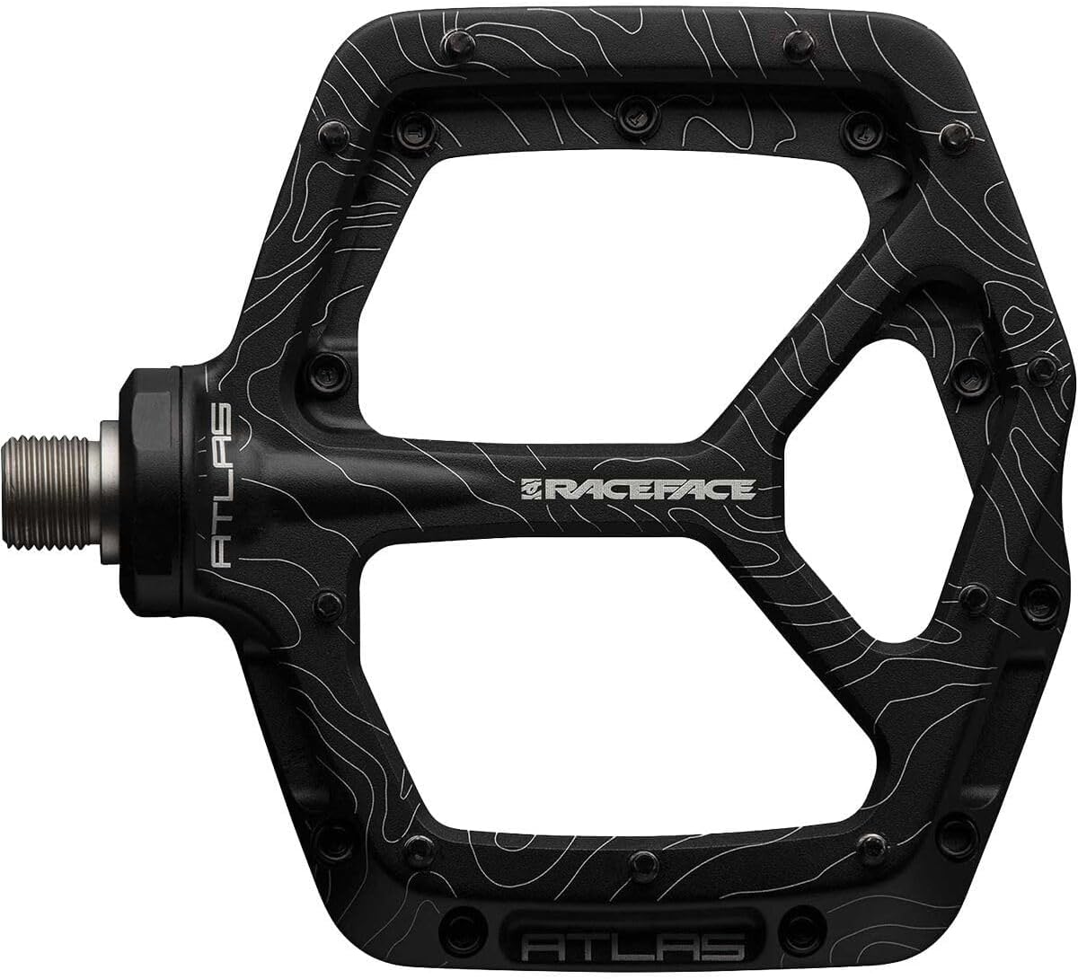 Race Face Atlas Mountain Bike Pedals - Lightweight Aluminum Platform with Adjustable Pins for Grip & Stability