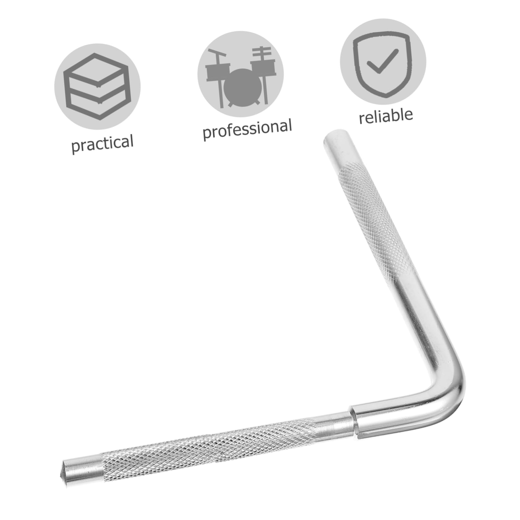 IMIKEYA Pince de Fixation pour Clochette en Métal Argenté Légère avec Structure Simple pour Batterie Percussion Support Instrument Musique