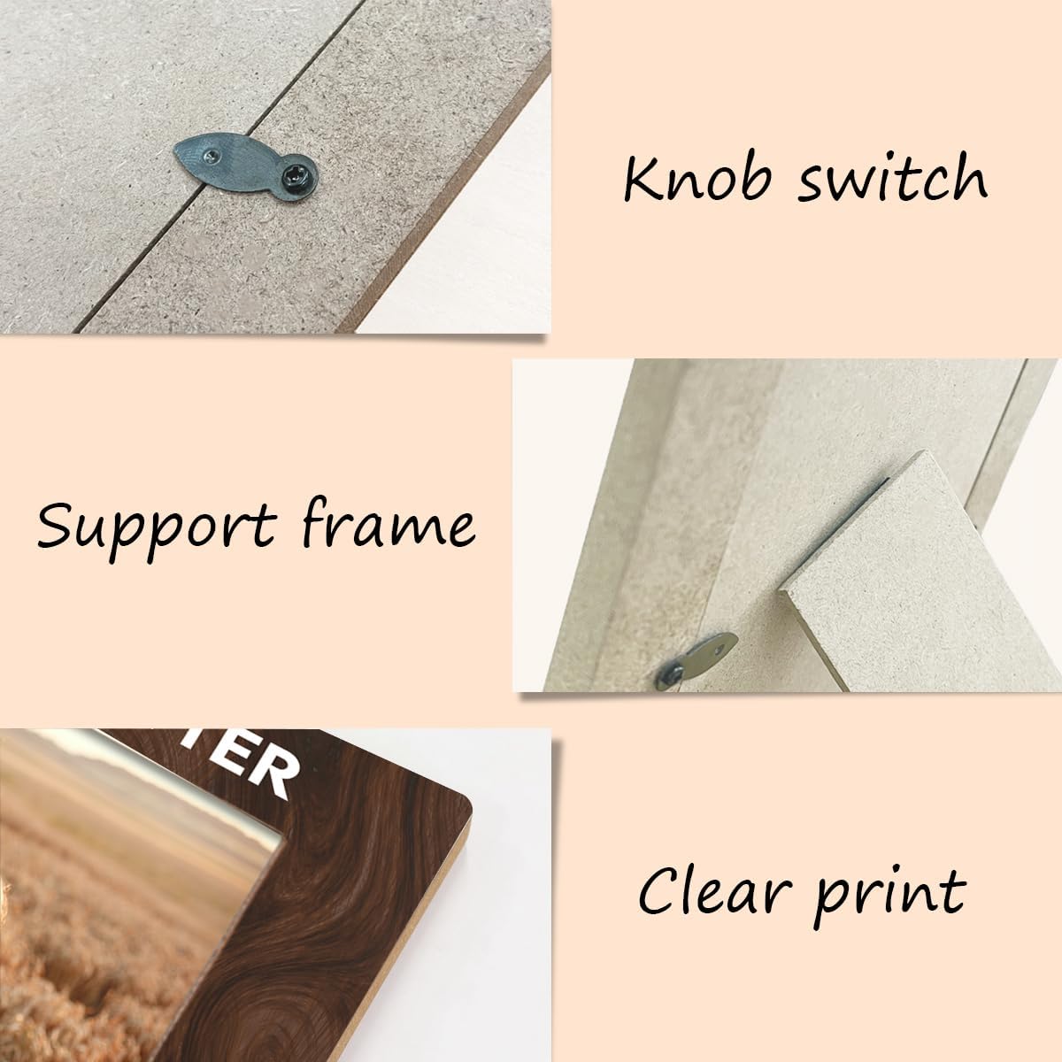 Mom Son 4x6 Picture Frame, Boy Mom Gifts, Funny & Birthday Gifts, Funny Mother Gift, Life is Better with My Boys Wooden Frame for Farmhouse Desk Decor-Rustic Nature Wood Texture - Image 3