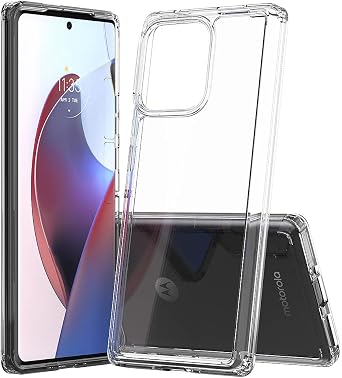 Aquaflex Series for Motorola Edge Plus 5G 2023 5G Phone Case - Clear | Transparent, Semi Flexible TPU, Hard Acrylic Back Plate, Shock Absorbing Cover, For Moto Edge+ 2023, X40, XT2301 Series