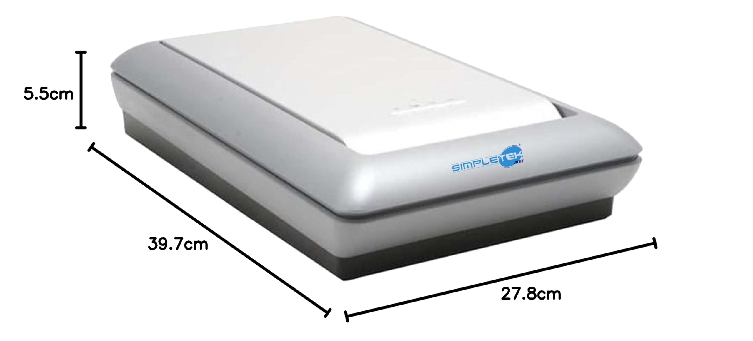 SIMPLETEK - Scanner Piano 4890 Flatbed Photo USB 4800 x 9600 DPI 48 Bit | Cavo di Alimentazione e USB Inclusi (Ricondizionato)