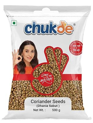 Chukde Dhania Sabut, Coriander Seeds Whole Spices, 500g