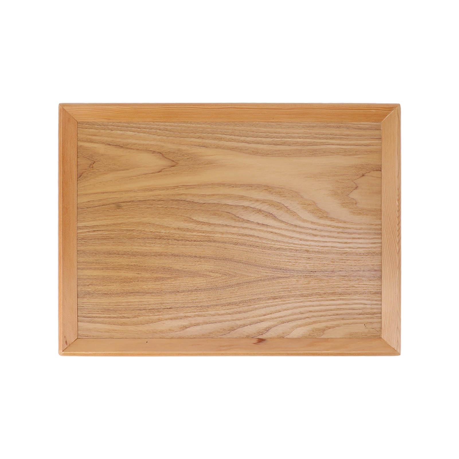 Vassoio rettangolare in legno Vassoio da portata multifunzionale spesso e durevole per cibo Pizza Raccolta di frutta Picnic all'aperto domestica Ufficio Legno composito 21,2 once (40*30,5 cm)