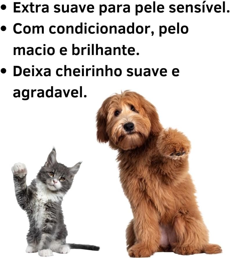 Shampoo e Condicionador Clorexidina 5x1 para Cães e Gatos Kelldrin 500ml