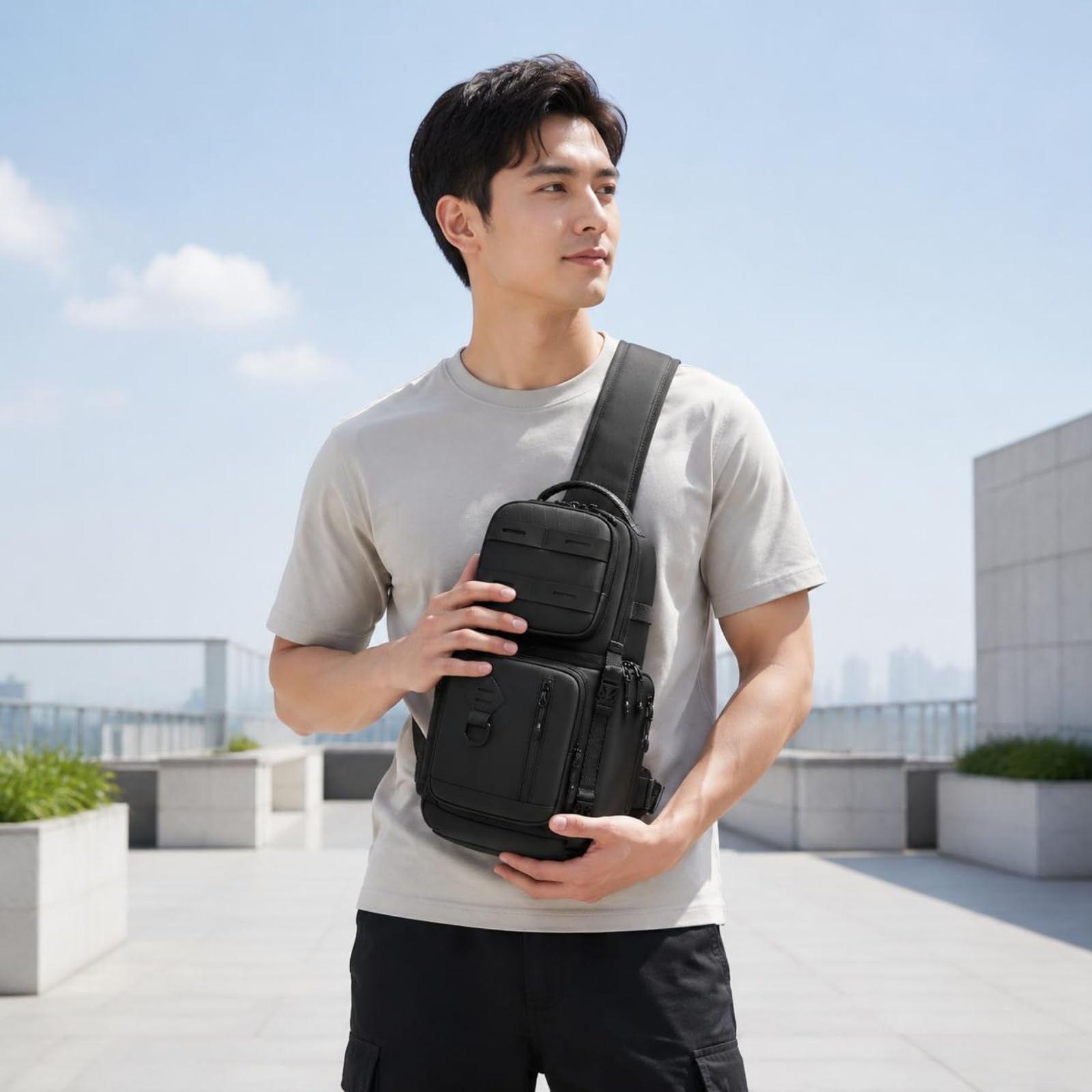 predolo Bolsa Táctica Cámara Ligero Bolso Bandolera Cámara Compartimentos Equipo de Fotografía para Viaje