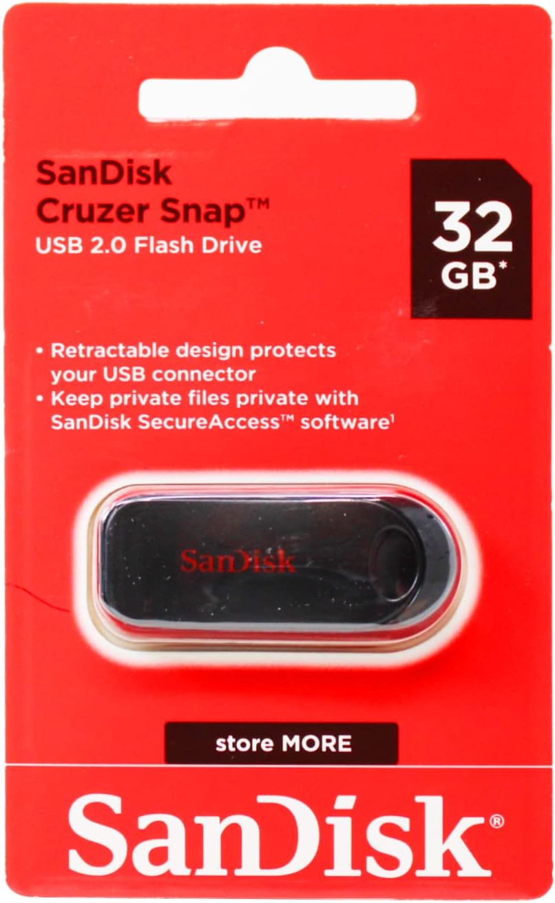 SanDisk Cruzer Snap 32GB, USB Flash Drive