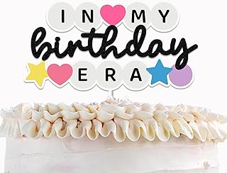 In My Birthday Era Cake Topper for Singer Birthday Party Decorations Music Fan Friendship Bracelet Decor