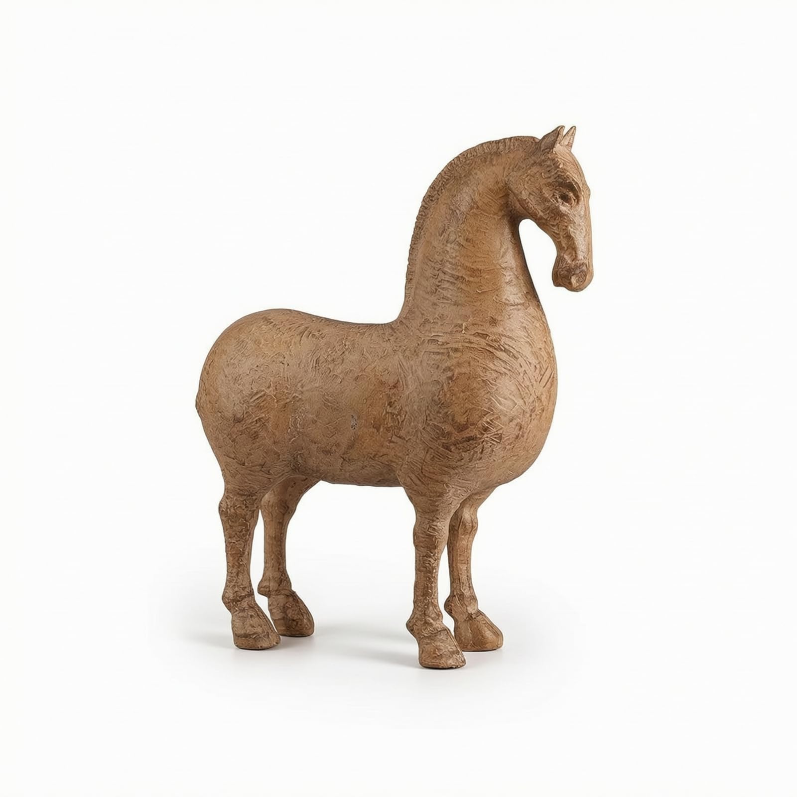MagiDeal Scultura Cavallo Figurina Statua Ornamento Decorativo in Resina con Finitura Anticata E Texture Artigianale Adatta per Tavoli Mensole Consolle Studio, Marrone Vintage