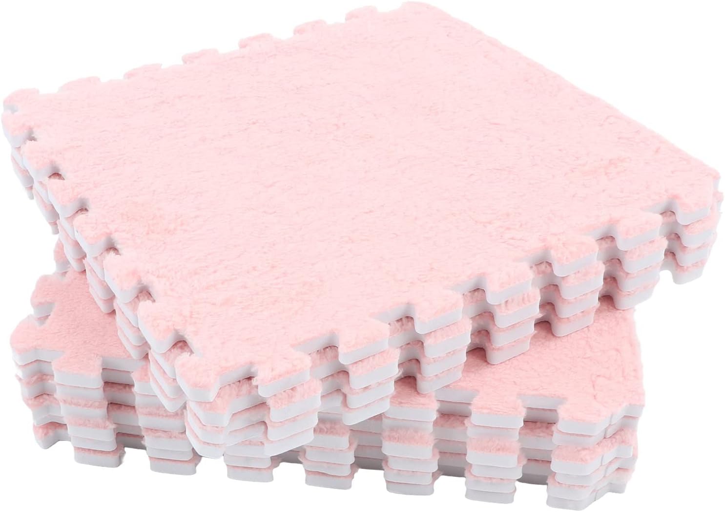 Garosa 10-Pack Interlocking Soft Foam Puzzle Mats for Kids Playroom Floor - Plush Non-Slip Play Mat Tiles Home Carpet Play Area Children's Activity Mats