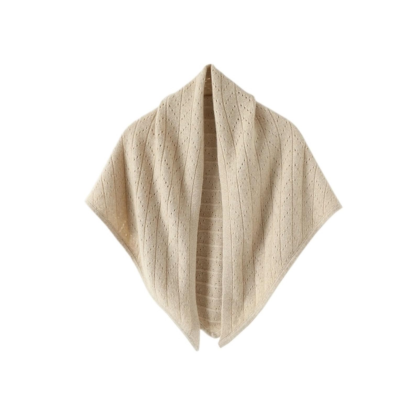 Bufanda, Chal triangular de cachemir puro calado lujo for mujer, bufanda punto cálida for otoño e invierno,para mujeres