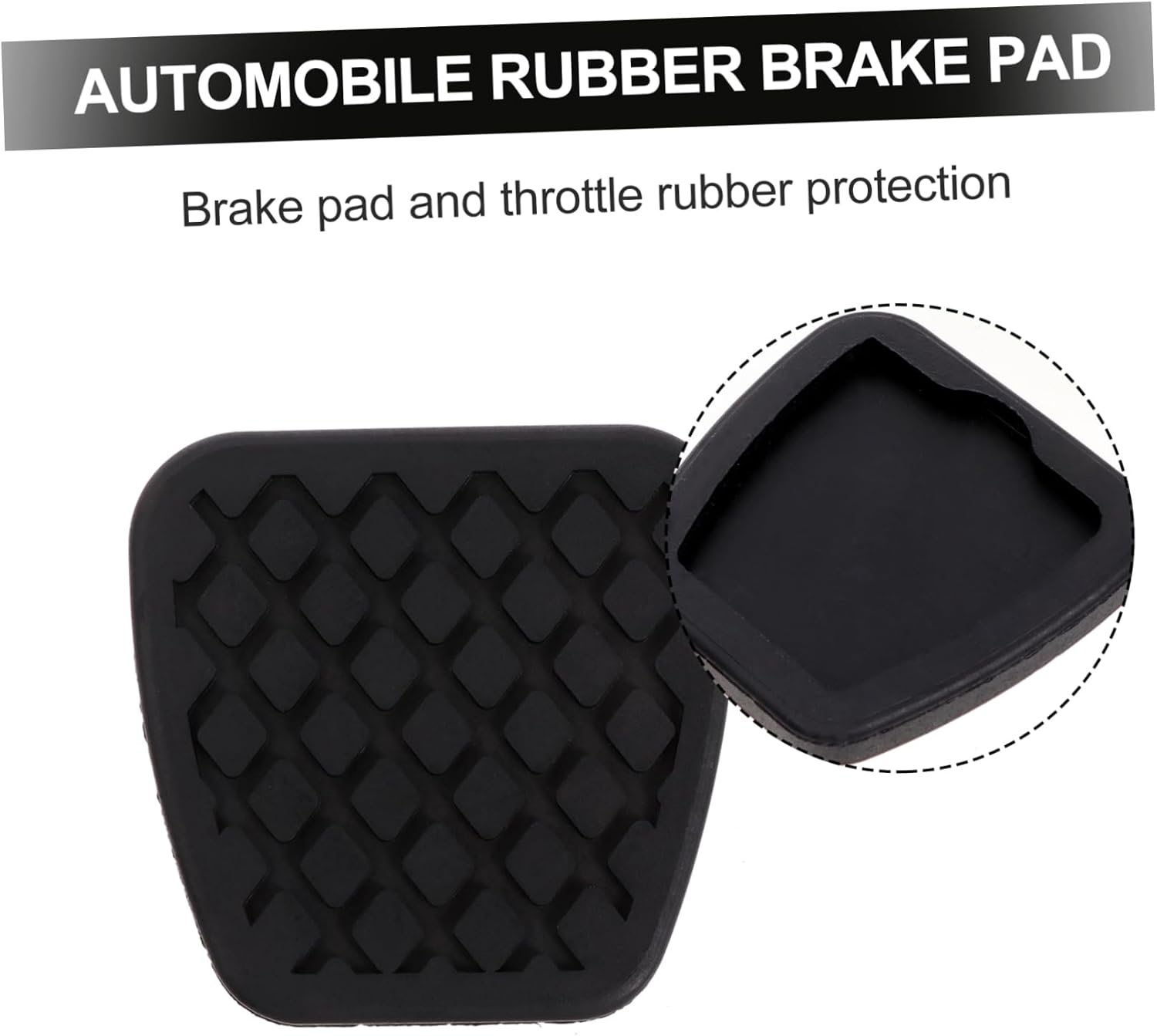 3 Pcs Non-Slip Car Brake and Clutch Pedal Cover Set Rubber Foot Pedal Pads for Automotive Accessories Compatible Most Vehicles
