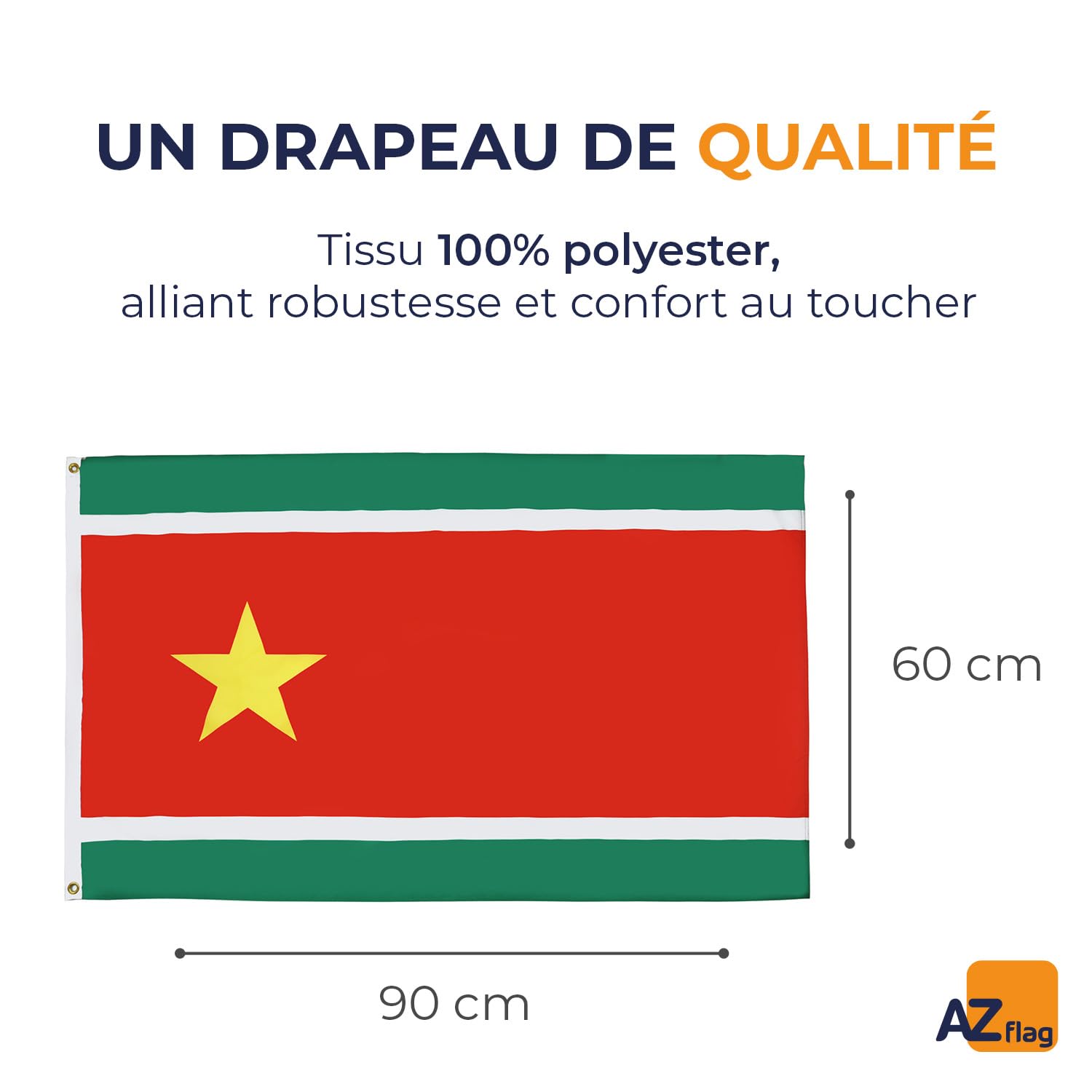 Le drapeau de la Guadeloupe indépendante AZ FLAG, idéal pour afficher vos couleurs avec fierté.