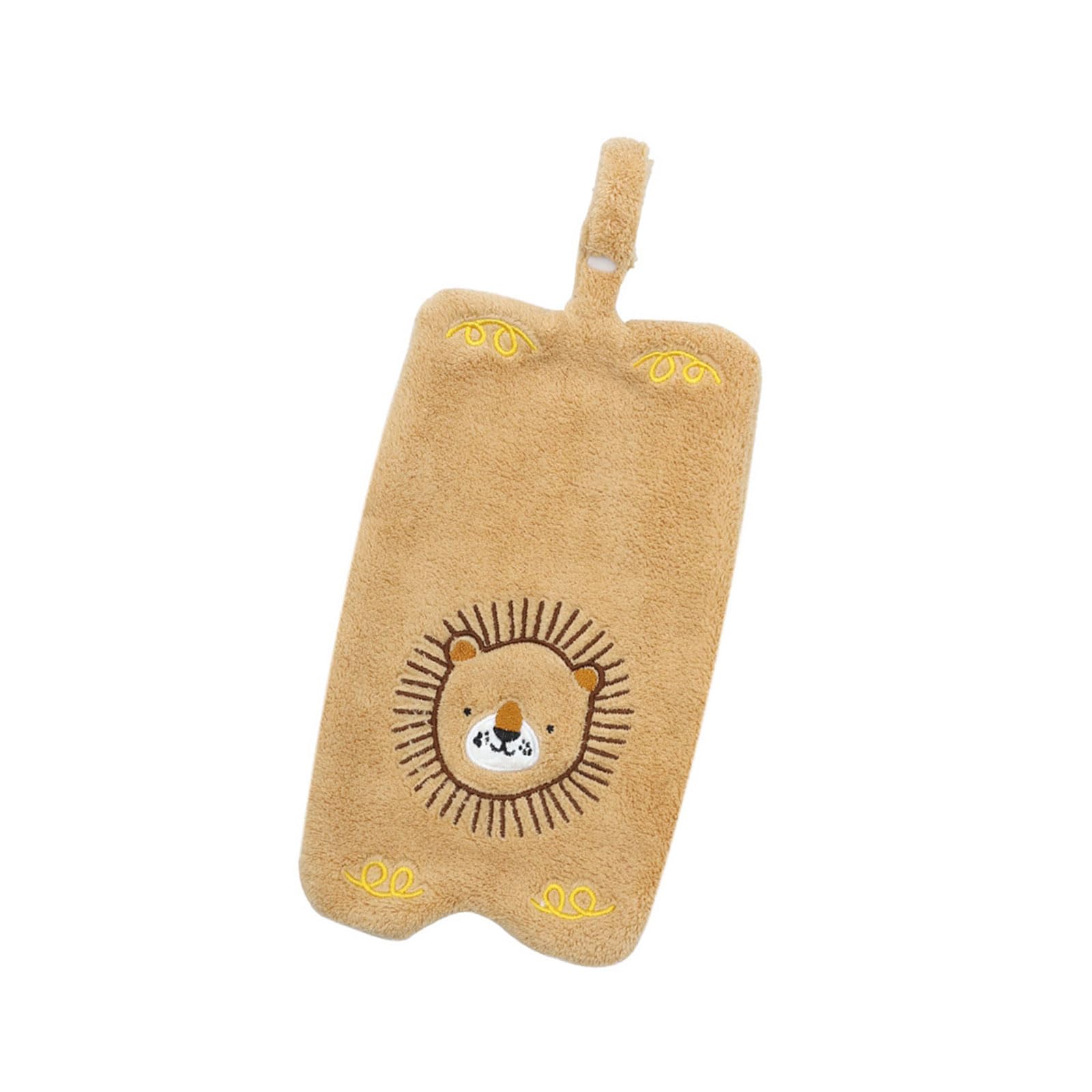 Elnwnnkc Corals Fleece Hand Towel with Animal Shape for Kitchen Bathroom Absorbent Kitchen Hand Towel