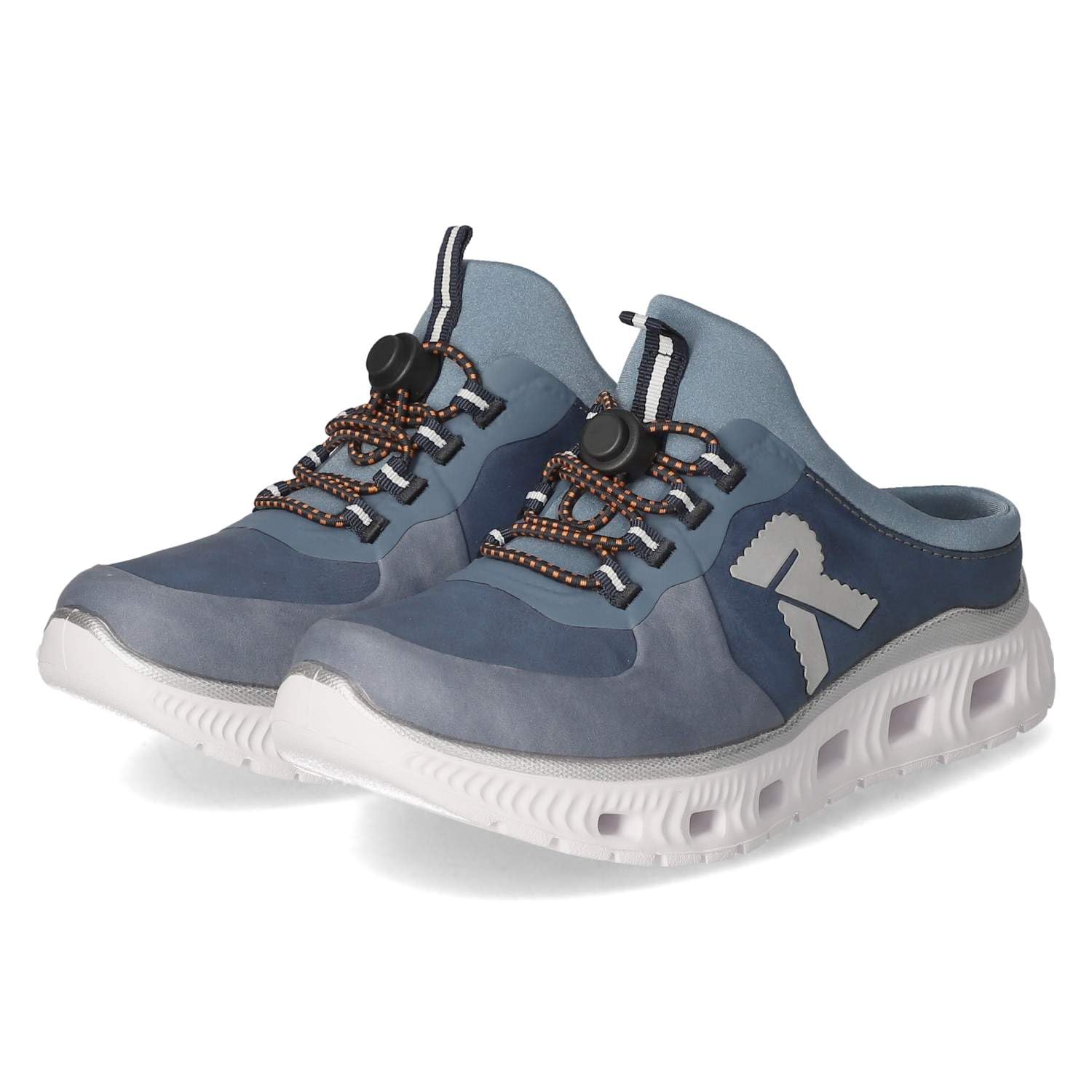 Rieker M6069-10 Damen Pantolette Textil/Synthetik blau blau