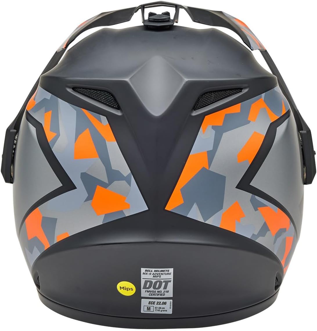 Bell MX-9 Adventure MIPS Dirt Helmet (Matte Mesa Black/Orange Camo - XX-Large)