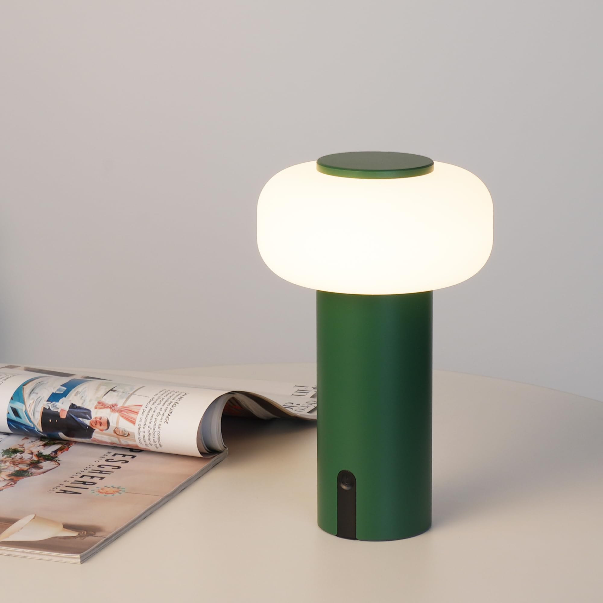 WEILAILUX Waterproof Shower Lamp, Rechargeable Outdoor Table Lamp (Green)