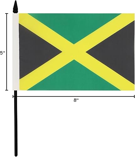 Miniatura 57 de Bandera de mesa Colombia 5'' x 8'' - Bandera de escritorio colombiana 8.3 x 5.5 in - Barra y base de plástico negro - AZ FLAG