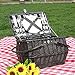 GSYH Cesto da Picnic in Vimini - Cestini da Picnic Cesto da Picnic Romantico per 2, Set Regalo di Servizio Cesto di Salice - per Il Campeggio E Le Feste All'aperto I Migliori Regali, 24L