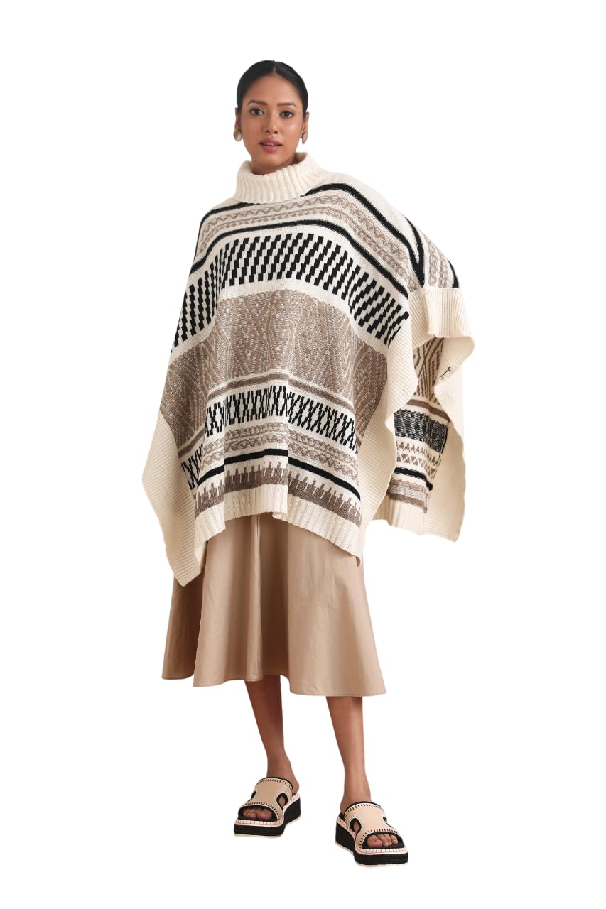 Women’s Stylish Poncho | Soft Wool Blend Wrap Shawl | Elegant Layered Draped Outerwear Cape | Lightweight Winter Fall Fashion Cape | Chic Westernwear Inspired Design-image-11