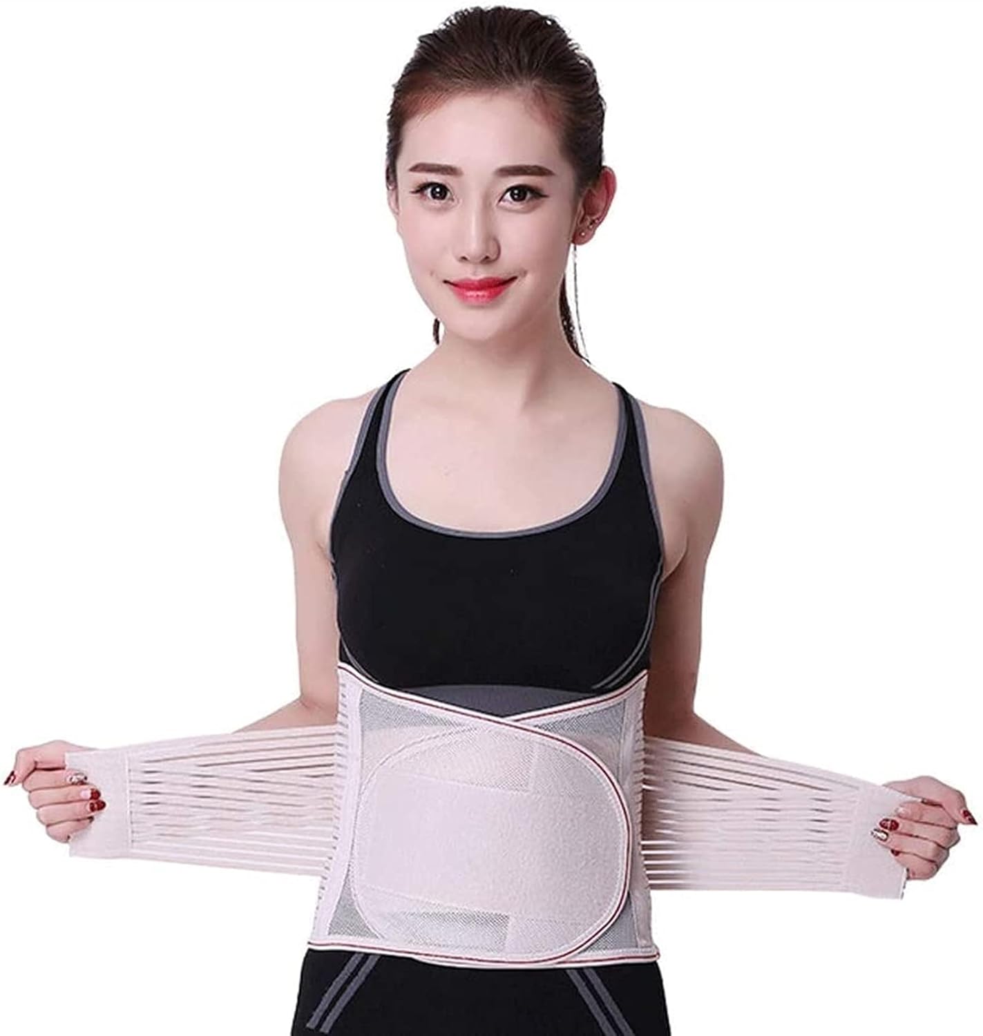 Lumbar Support Belt for Men and Women,Adjustment Lower Back Pain Relief Belt,Sexy Slimming Waistband Waist Trainer,B-L 37.8