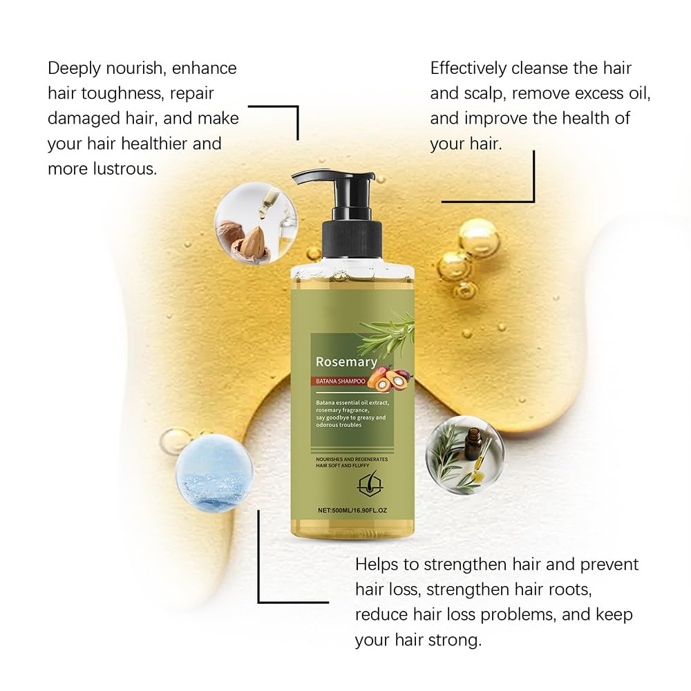 Champú hidratante nutritivo y voluminizador, limpiador suave for un cabello saludable, brillante y esponjoso y sedoso(2PCS)
