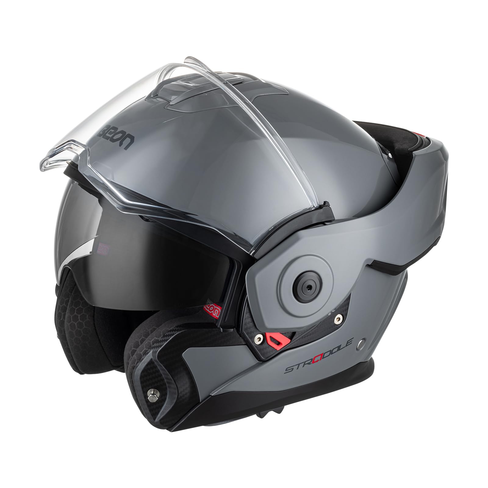 BEON Stradale Motorradhelm - Systemhelm Klapphelme mit Visier und Sonnenblende - Rollerhelm Sonnenblende - Motorrad Helm Damen & Herren - Integralhelm 180° Klappbar - XXL