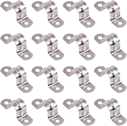 Miniatura 36 de Keadic 30 Uds M32 Dos Agujeros Correa U Soporte Tubo Correa Tensión Clips Acero Inoxidable Resistente Tubo Rígido Abrazadera