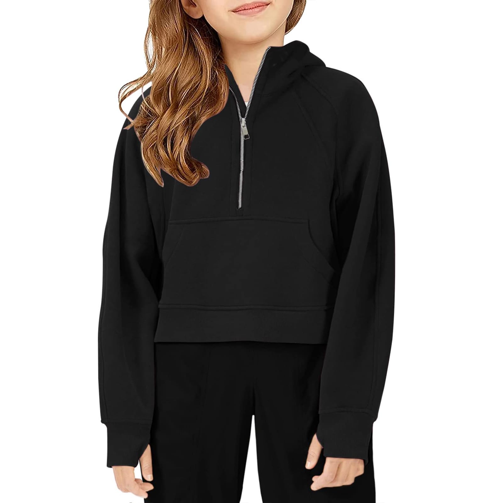 Girls Hoodies Kids Jumpers Hooded Sweatshirt Long Sleeve Pullover with Pocket 5-13 Years