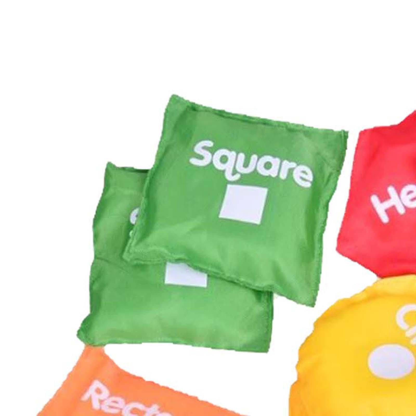 Set di Sacchetti di Fagioli da Lancio per Bambini, Gioco Educativo con Sacchetti di Sabbia per Divertirsi all'Aria Aperta, Geometria