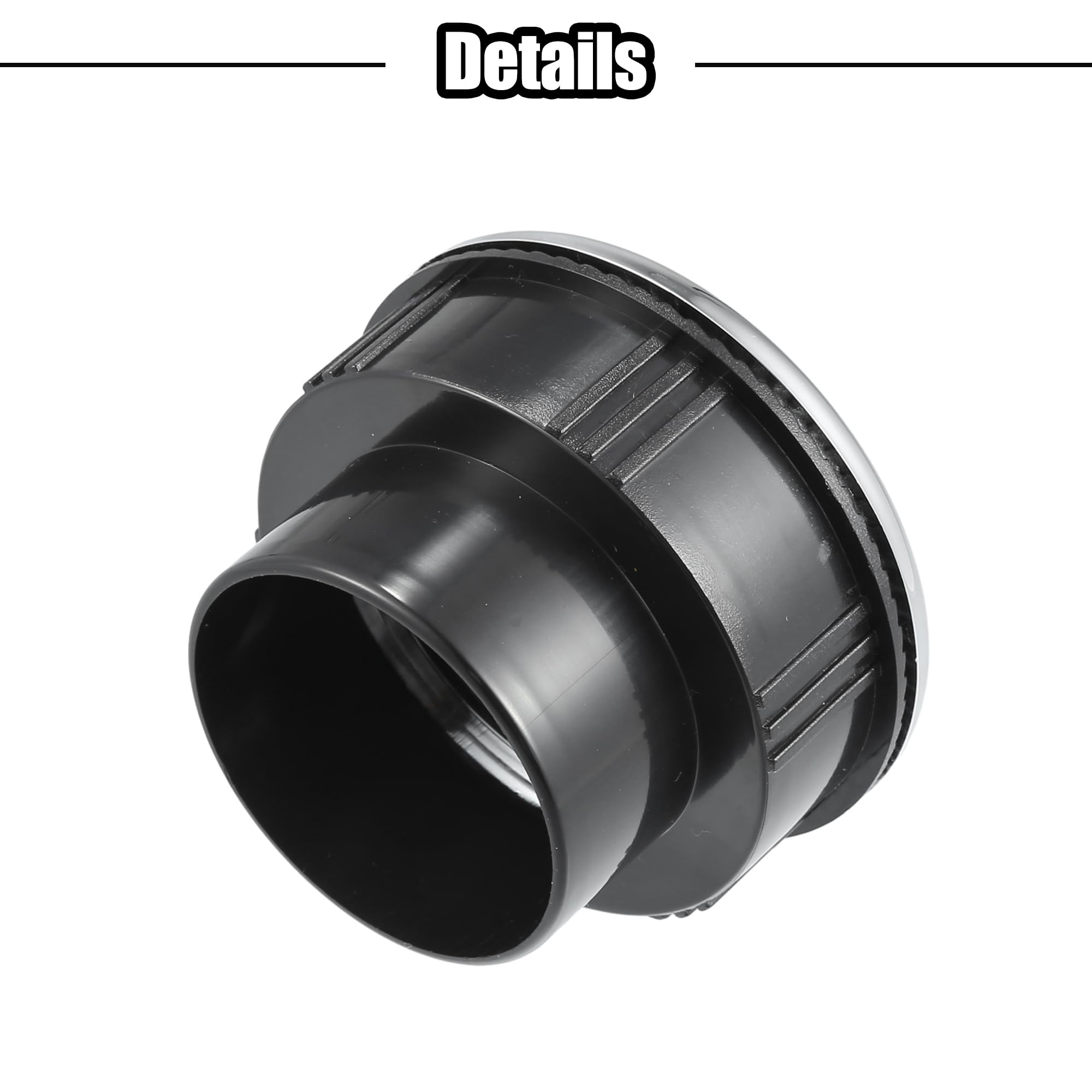 A ABSOPRO 87mm 75mm Nero e Argento Tono A/C Uscita Ventola Aria Universale per RV Bus Barca Yacht Caravan - Confezione da 1