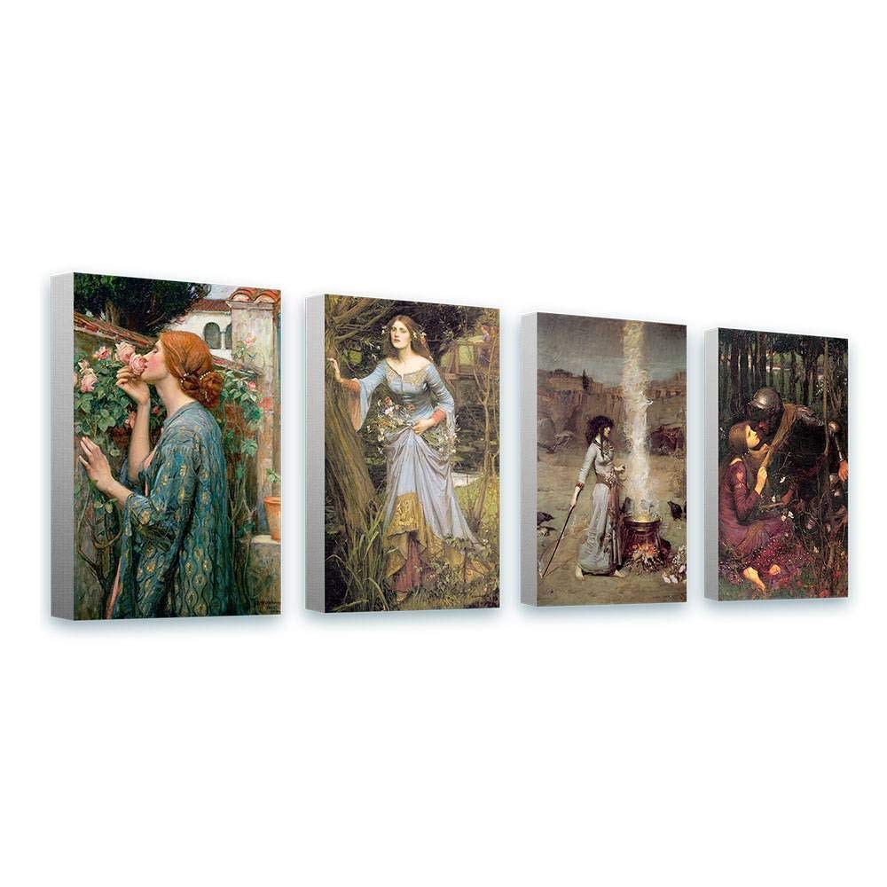 Alonline Art - Smoke Ophelia Rose Mercy by Waterhouse | framed stretched canvas (Synthetic) on a ready to hang frame - gallery wrapped | 12