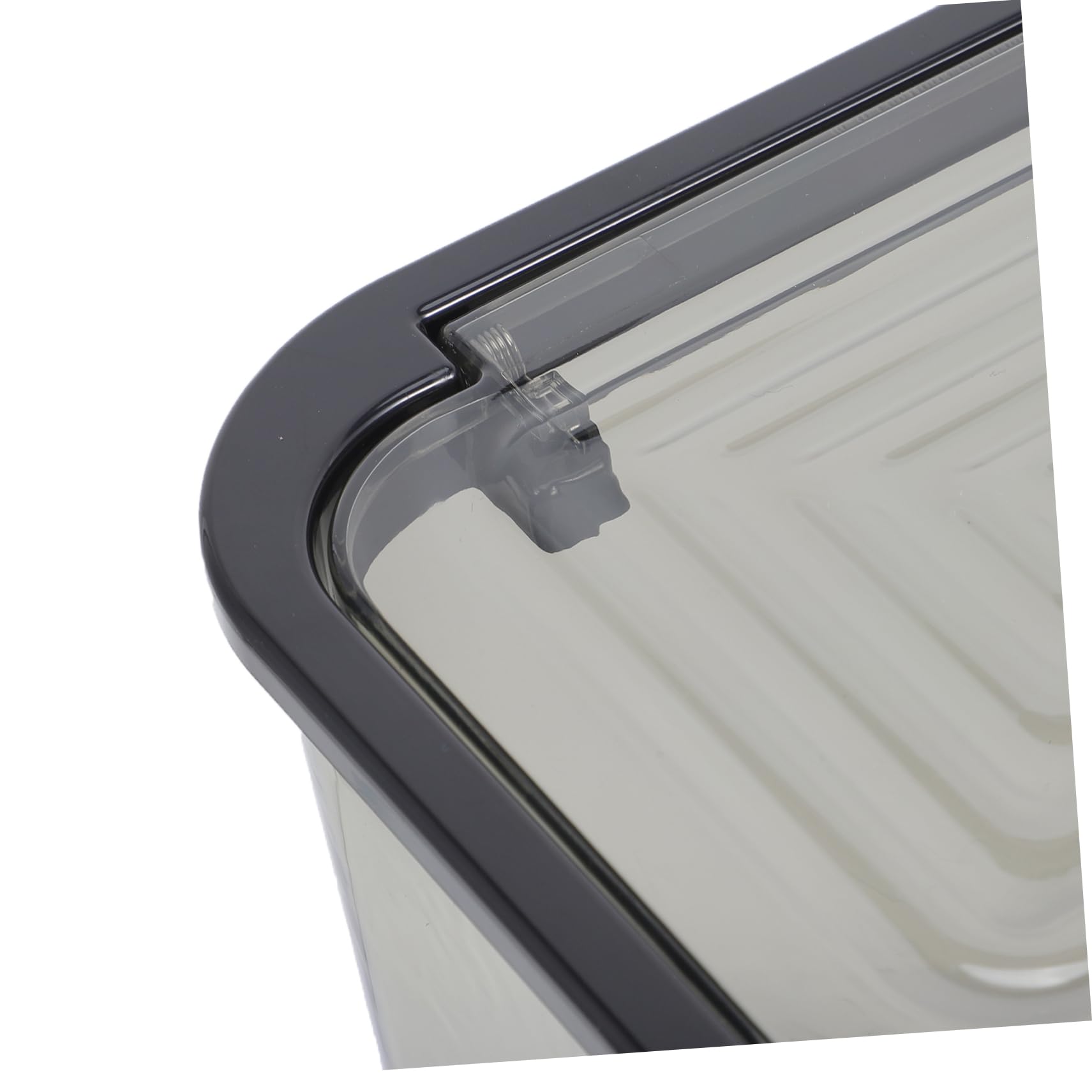 Alipis Cubo de Basura con Tapa de Plástico Transparente, Diseño Cuadrado | Gran Capacidad, Recoge Restos de Papel, Cambio Sencillo de Bolsas, Uso Doméstico para Dormitorio