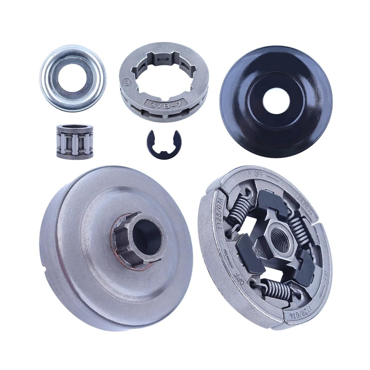 Kit de cojinete de agujas for manguito de llanta de tambor de embrague de motosierra, compatible con 044, 046, MS440, MS460, MS461, MS441, MS361, MS362, MS362C