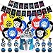 BESTZY Transformers Anniversaire Ballon Transformers Fêtes Décorations Bannière Happy Birthday Ballon en Latex Décoration de Gâteaux Transformers Ballon Fournitures de Fête pour Enfants 46Pcs