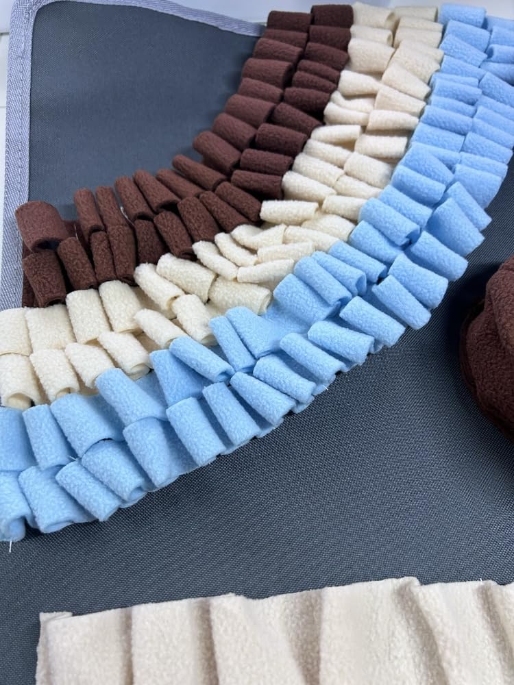 Alfombra Olfativa para Perros - Snuffle Mat Interactivo para Entrenamiento Mental y Olfato, Rompecabezas Dispensador de Premios y Comida Lenta, Base Oxford Lavable con Ventosa Antideslizante
