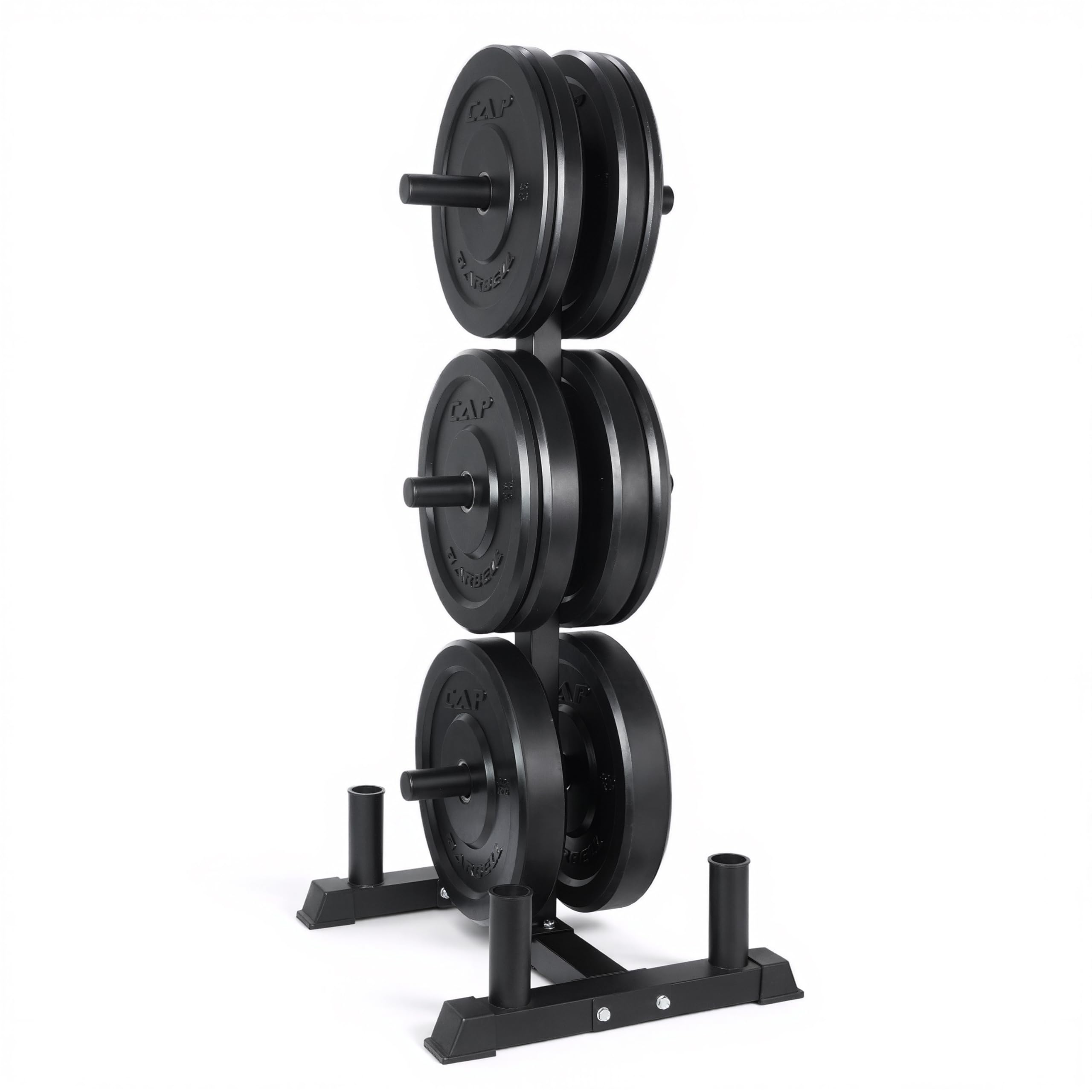 CAP 2-inch Olympic Bumper Plate Weight Set | 100-370 lbs | Multiple Colors | Storage Rack Optional