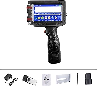 Portable Handheld Inkjet Printer 12.7/25.4mm Portable Printer ，Handheld Inkjet Printer，QR Bar Batch Code Date Number Logo Expiry Date ，24 Languages Intelligent Upgraded for Code Date Label (Color : O