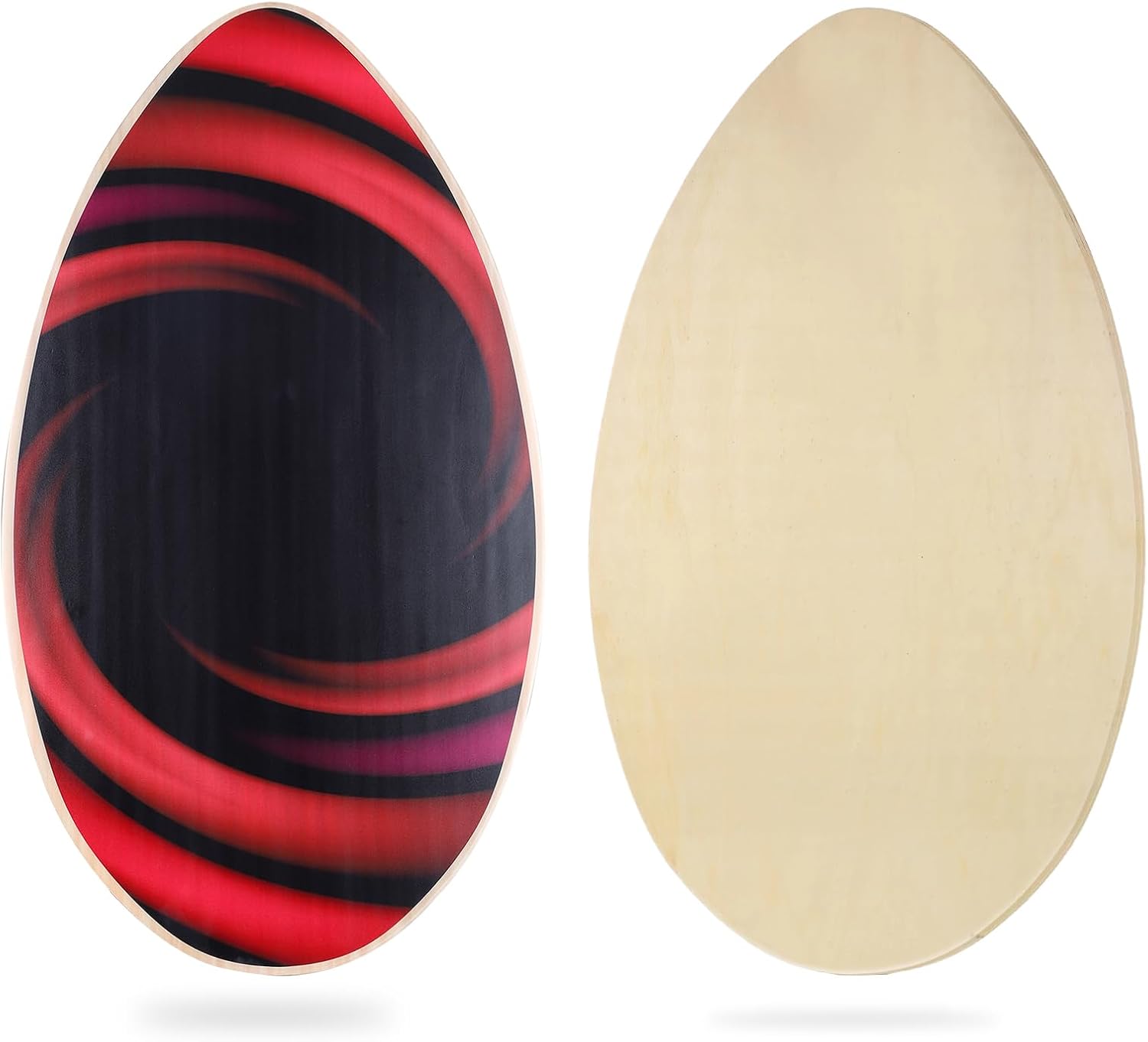 HQO LOVL 35 inch Skim Board for Kids Adults Wooden Skim Boards with High Gloss Coat for Beach Skimboards for Beginners