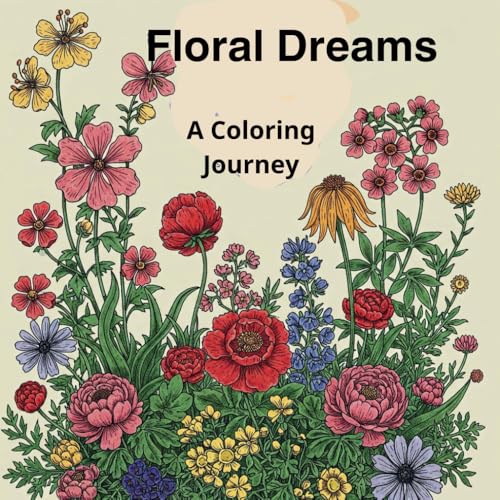 Floral Dreams: A Coloring Journe: Sueños florales: un viaje para colorear