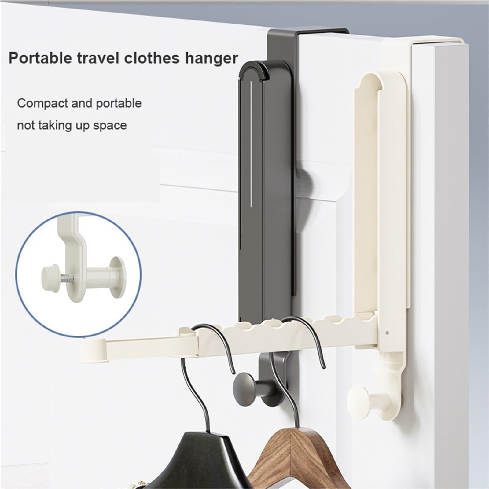 Gancho de almacenamiento detrás de la puerta, colgador sin perforaciones para bolsos, ropa y toallas (estilo gancho, 2 cm, gris)