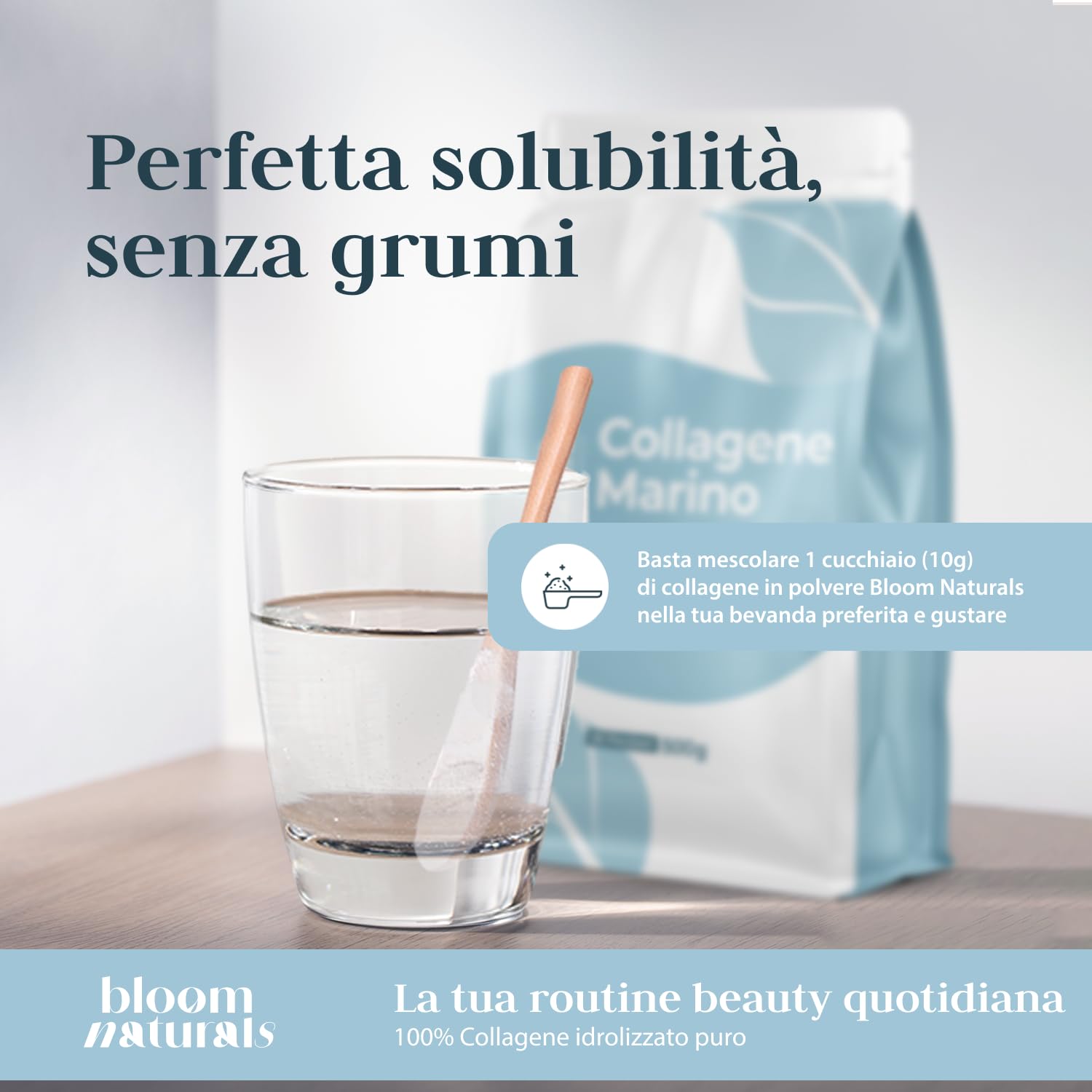 Collageno Marino Idrolizzato Polvere – 500g (50 porzioni) | Prodotto in Germania, testato in laboratorio – Collageno Marino Polvere