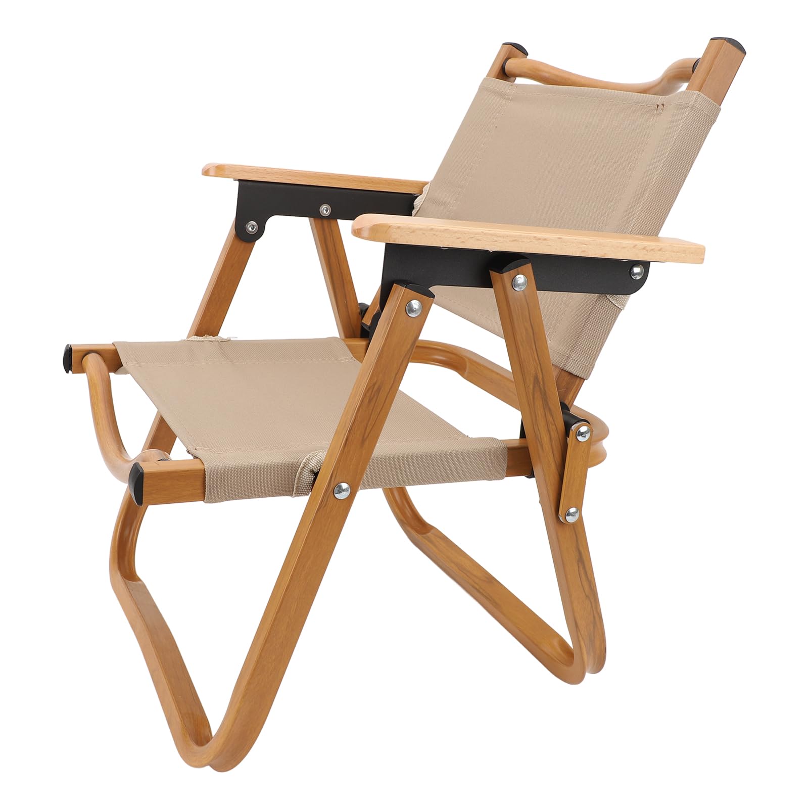 EMUKOEP Silla de Camping para Niños, Silla de Campamento Plegable Portátil de Lona de Grano de Madera de Aleación de Aluminio para Niños Menores de 6 Años