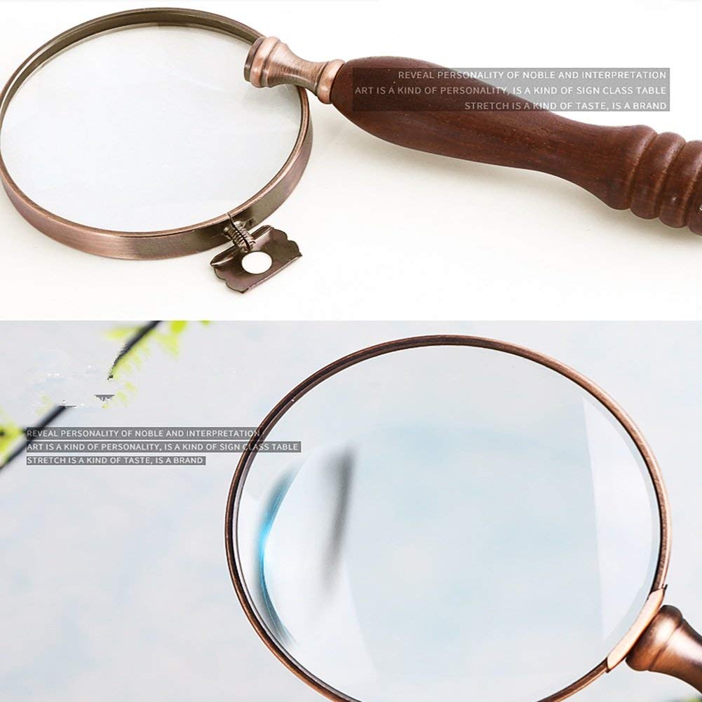 Lenti di ingrandimento Magnifyireadiglasses Portatili Portatili 10X HD con Manico Solido Vecchio retrò micromagnifier