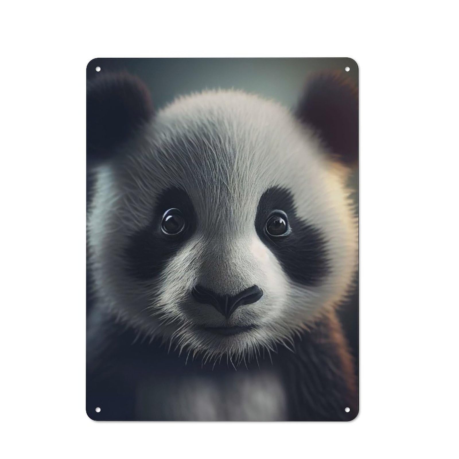Looking In Your Soul Panda Vintage Metal Wall Decor 40x30cm, Garage Metal Sign for Workshop, Basement, Shed Or Games Room