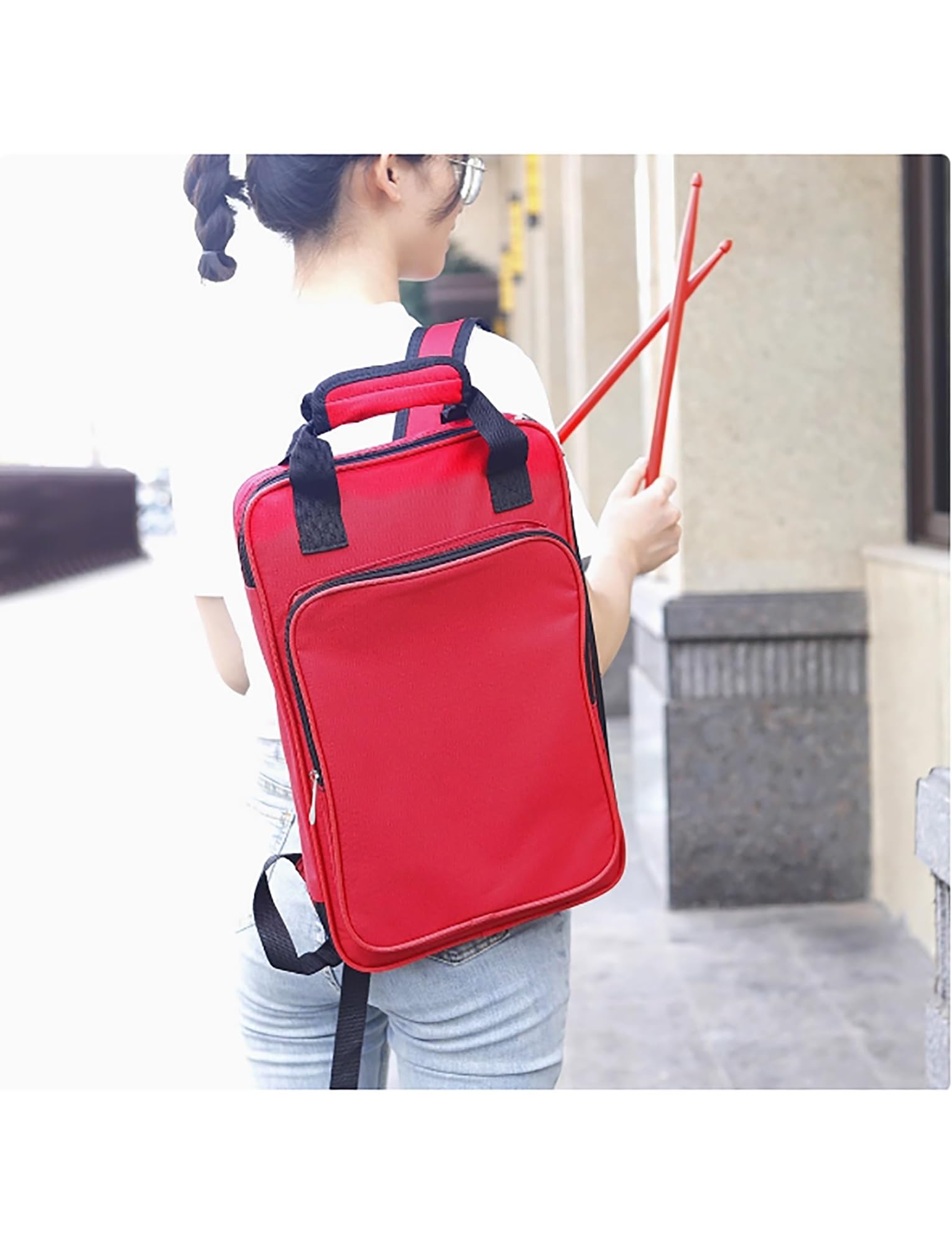 Drumstick Bag for Storage and Transport Durable Drum Sticks Holder Portable Mallet Container Stick Storage Holder for Drummers and Percussionists