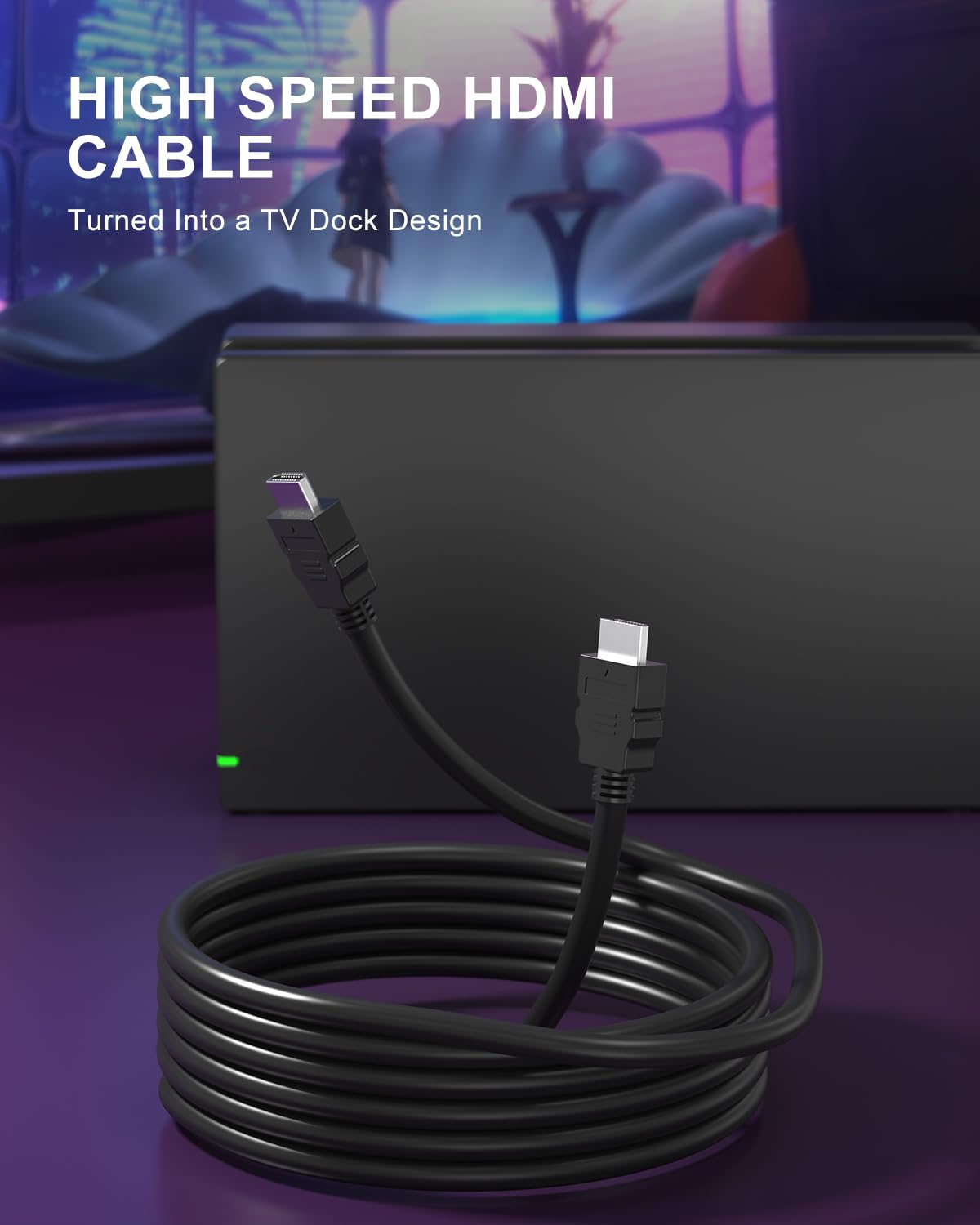 Dock Station for Nintendo Switch/Switch OLED, Replacement 3-in-1 TV Dock Set with Original IC Module, AC Charger & High-Speed HDMI Cable for 1080P HD Output(Not Compatible with Sw 2)